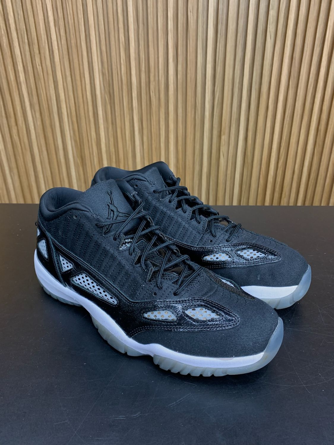 Jordan 11 Retro Low IE Craft Black White Size 13, PREOWNED NO BOX