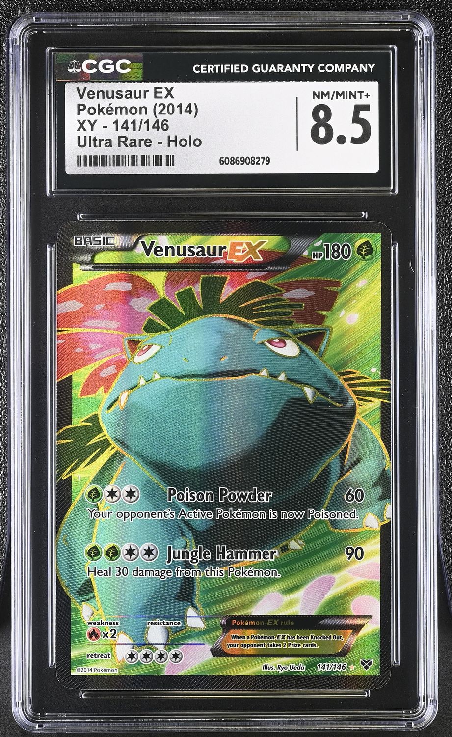 Pokemon 2014 XY Venusaur EX 141/146 Ultra Rare Holo CGC 8.5