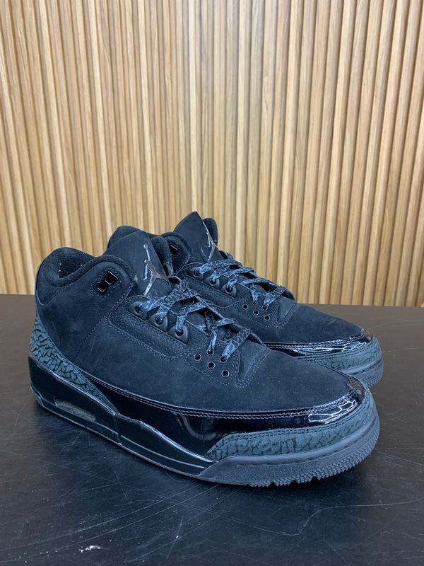 Jordan 3 Retro Black Cat (2025) Size 10.5, PREOWNED NO BOX*
