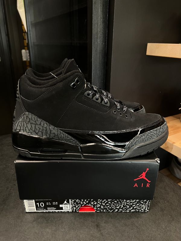 Jordan 3 Retro Black Cat (2025) Size 10, PREOWNED