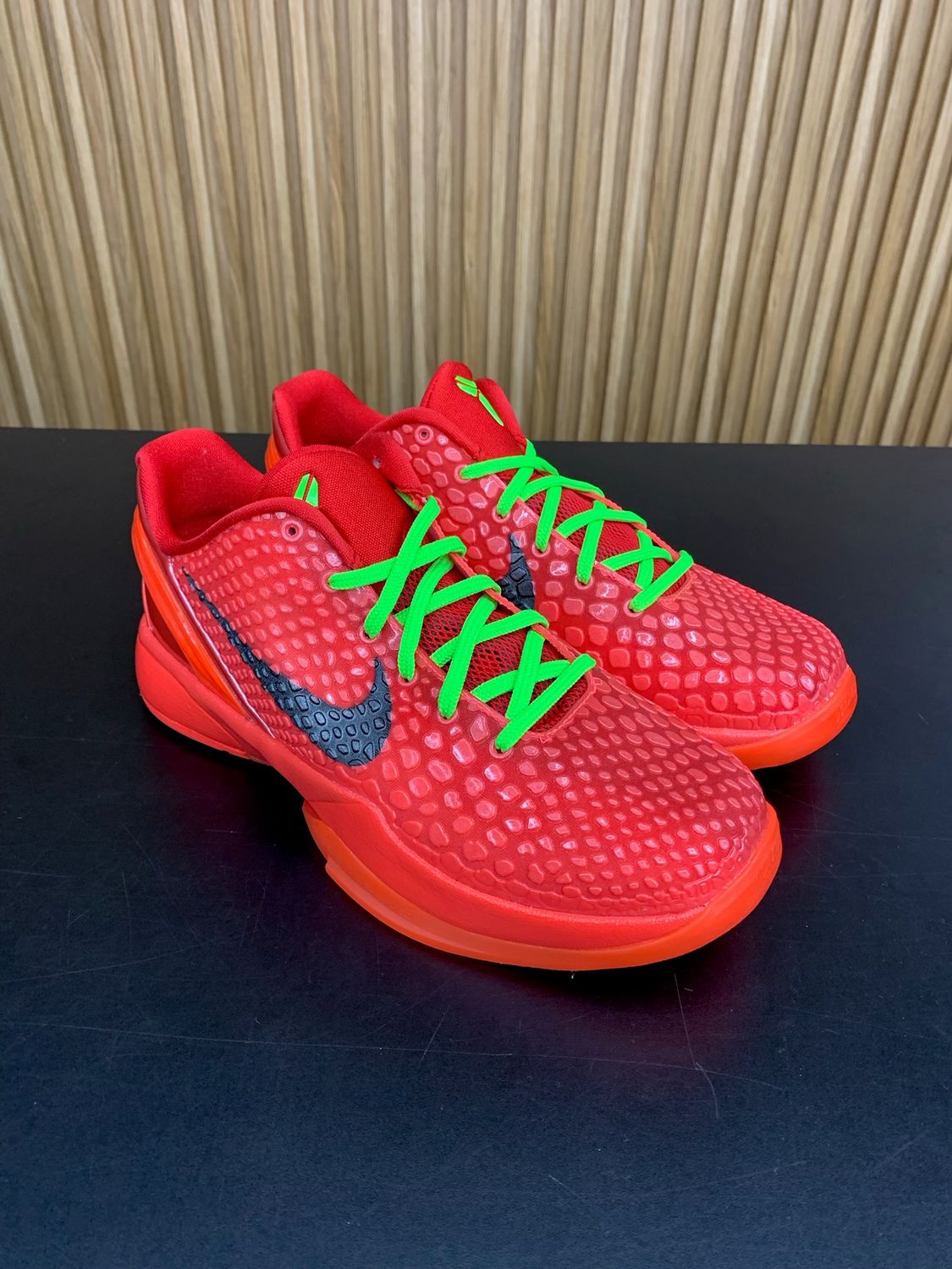 Nike Kobe 6 Protro Reverse Grinch (GS) Size 5.5, PREOWNED NO BOX*
