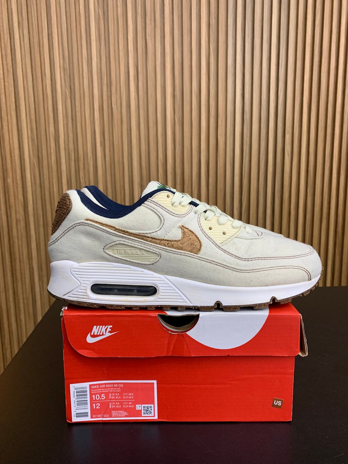 Nike Air Max 90 Cork Coconut Milk Size 10.5, PREOWNED