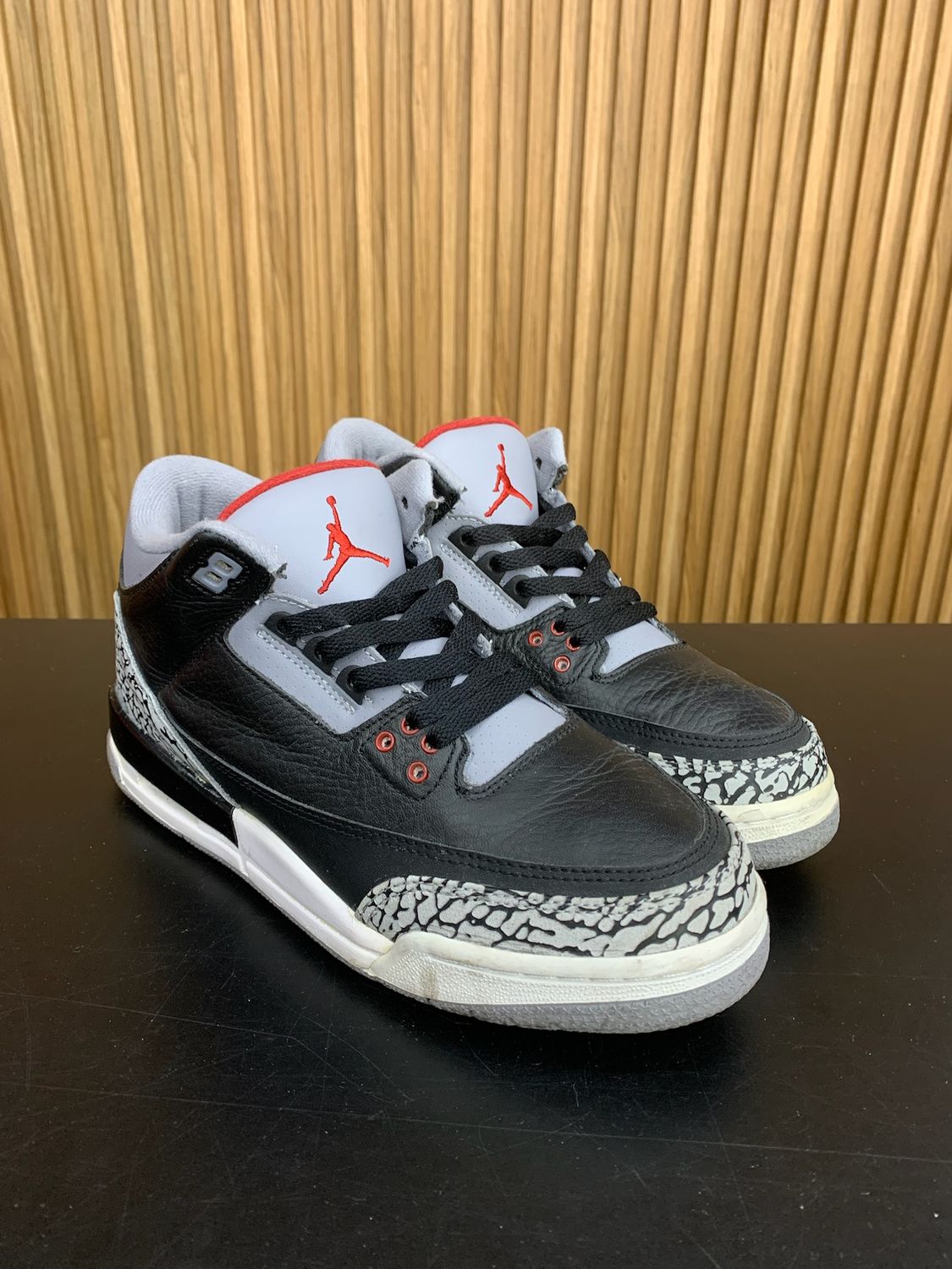 Jordan 3 Retro Black Cement (2011) (GS) Size 7, PREOWNED NO BOX*