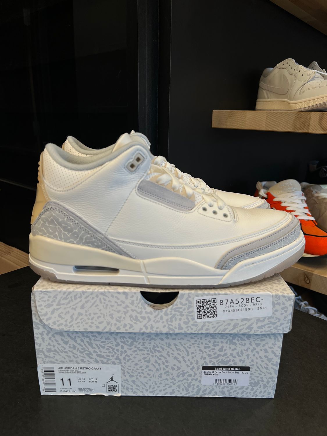 Jordan 3 Retro Craft Ivory Size 11, PREOWNED*