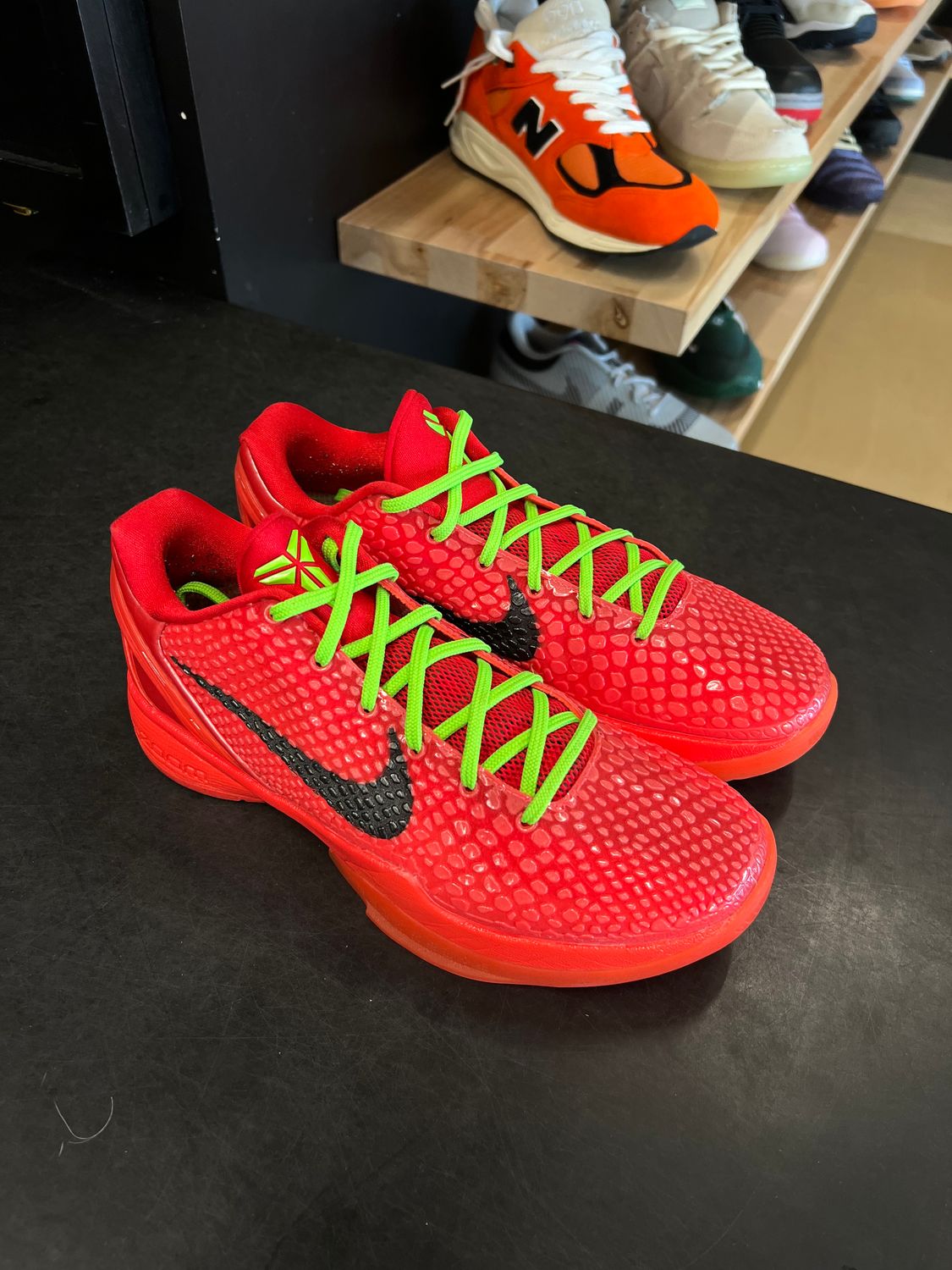 Nike Kobe 6 Protro Reverse Grinch Size 7.5, PREOWNED*