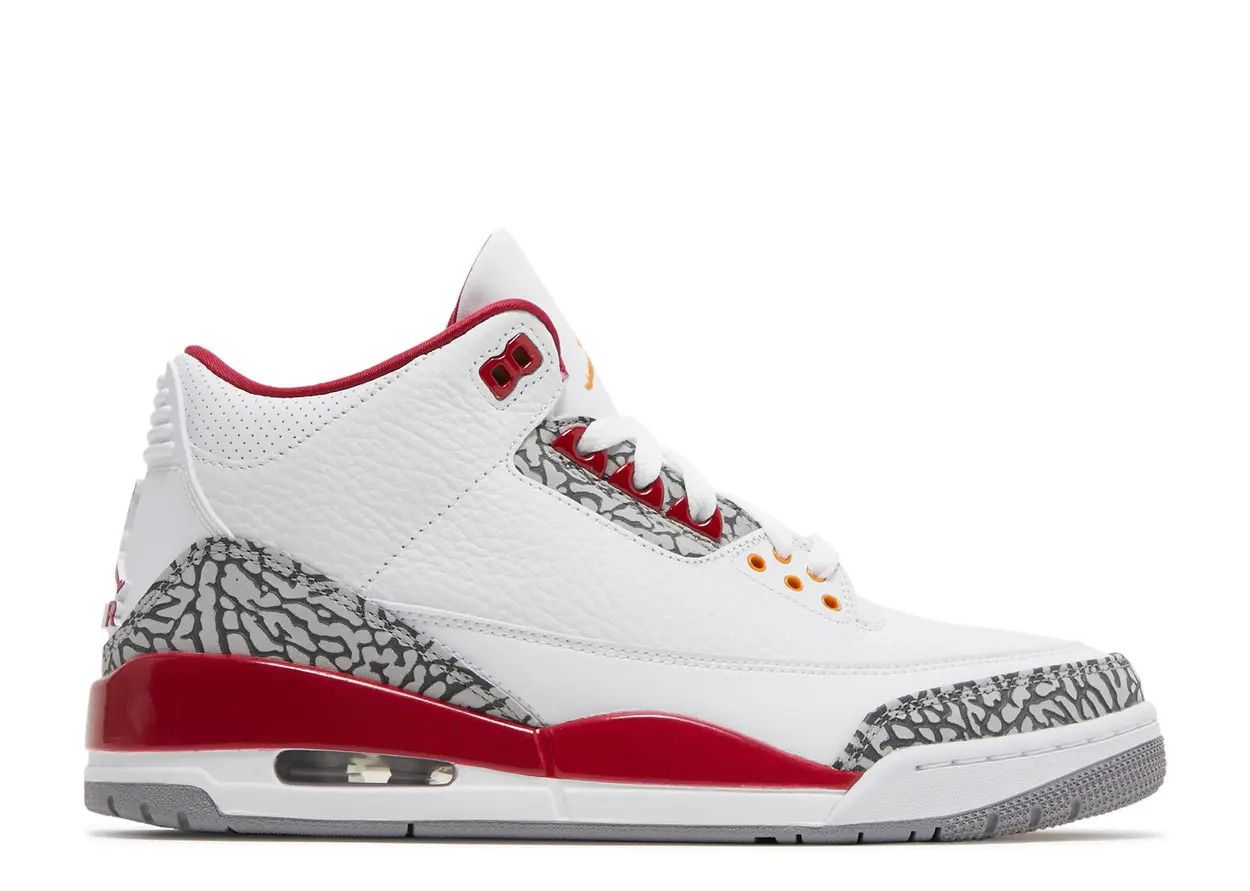 Jordan 3 Retro Cardinal Red Size 13, DS BRAND NEW DAMAGED BOX*