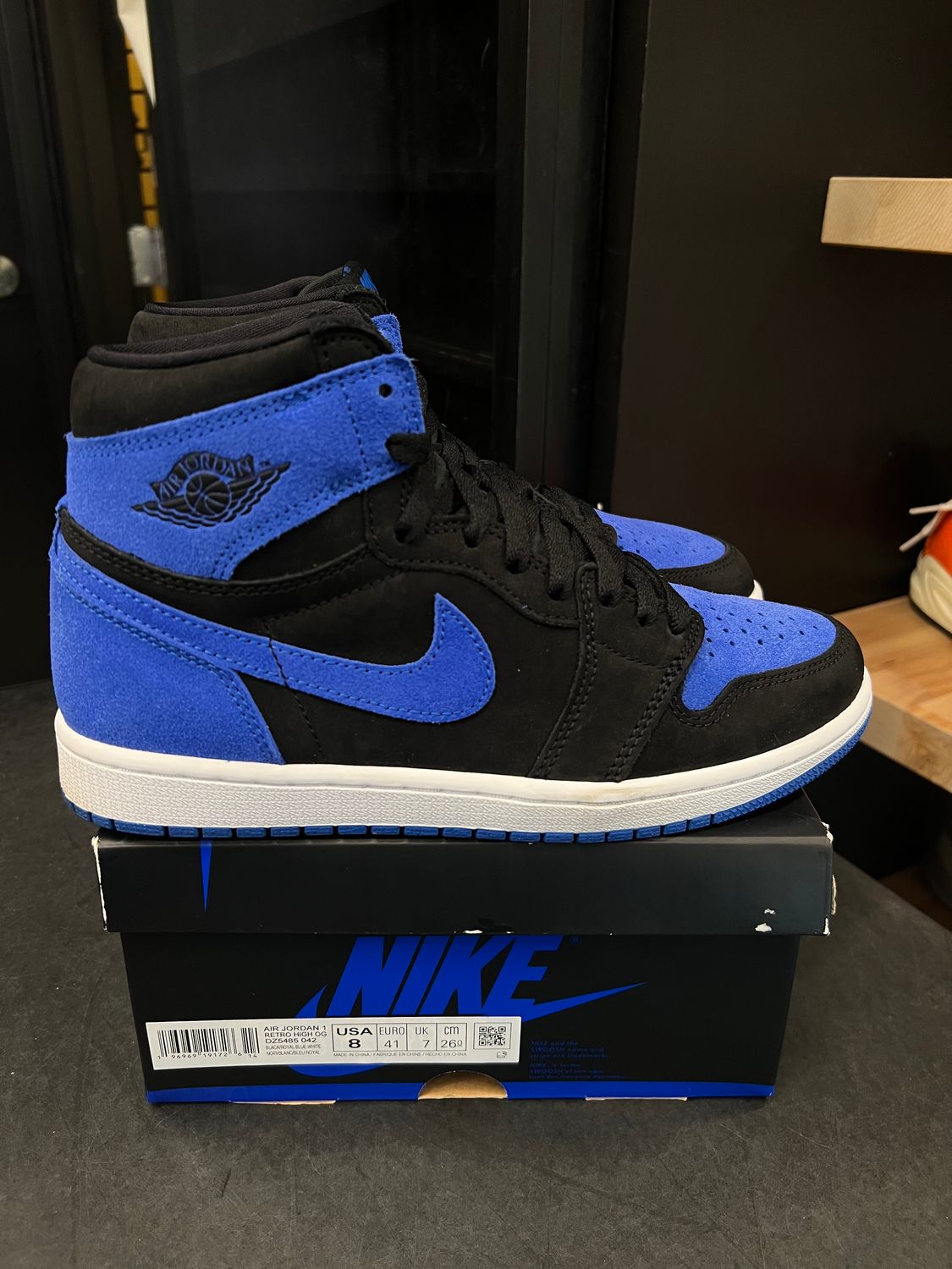 Jordan 1 Retro High OG Royal Reimagined Size 8, PREOWNED