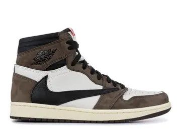 Jordan 1 Retro High OG SP Travis Scott Mocha Size 10, DS BRAND NEW DAMAGE TOP LID