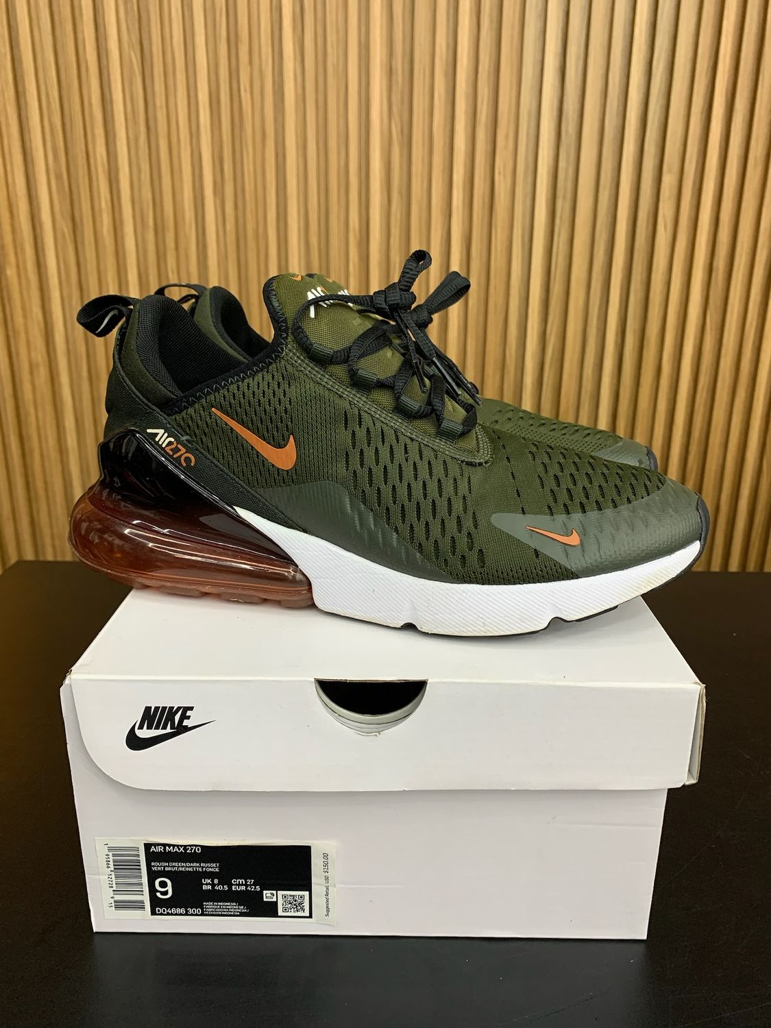 Nike Air Max 270 Rough Green Size 9, PREOWNED