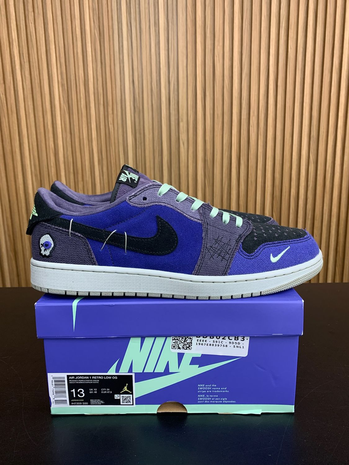 Jordan 1 Retro Low OG Zion Williamson Voodoo Alternate Size 13, PREOWNED