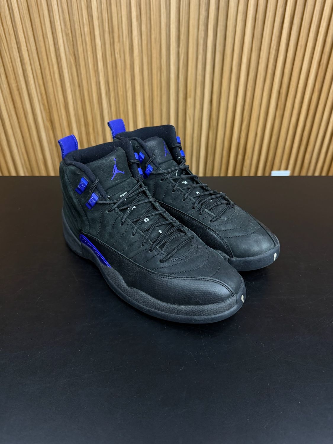 Jordan 12 Retro Black Dark Concord Size 9.5, PREOWNED