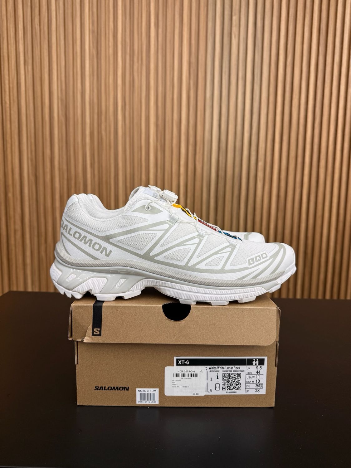 Salomon XT-6 White Lunar Rock Size 10, PREOWNED
