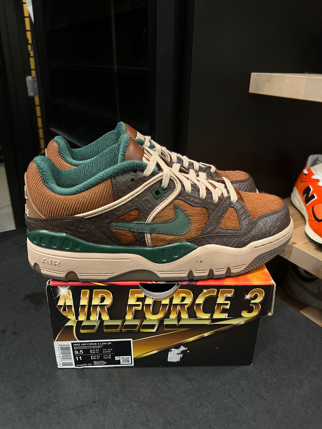 Nike Air Force 3 Low SP Nigo Baroque Brown Size 9.5, PREOWNED