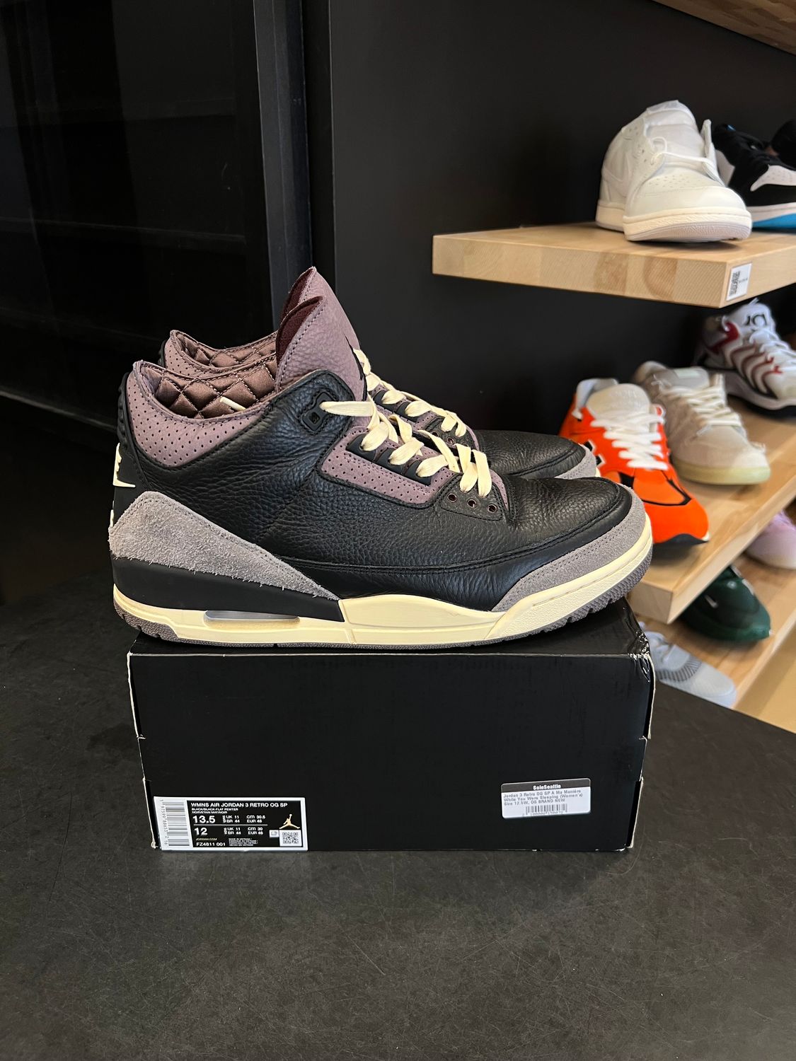 Jordan 3 Retro OG SP A Ma Maniére While You Were Sleeping (Women's) Size 13.5W, PREOWNED*