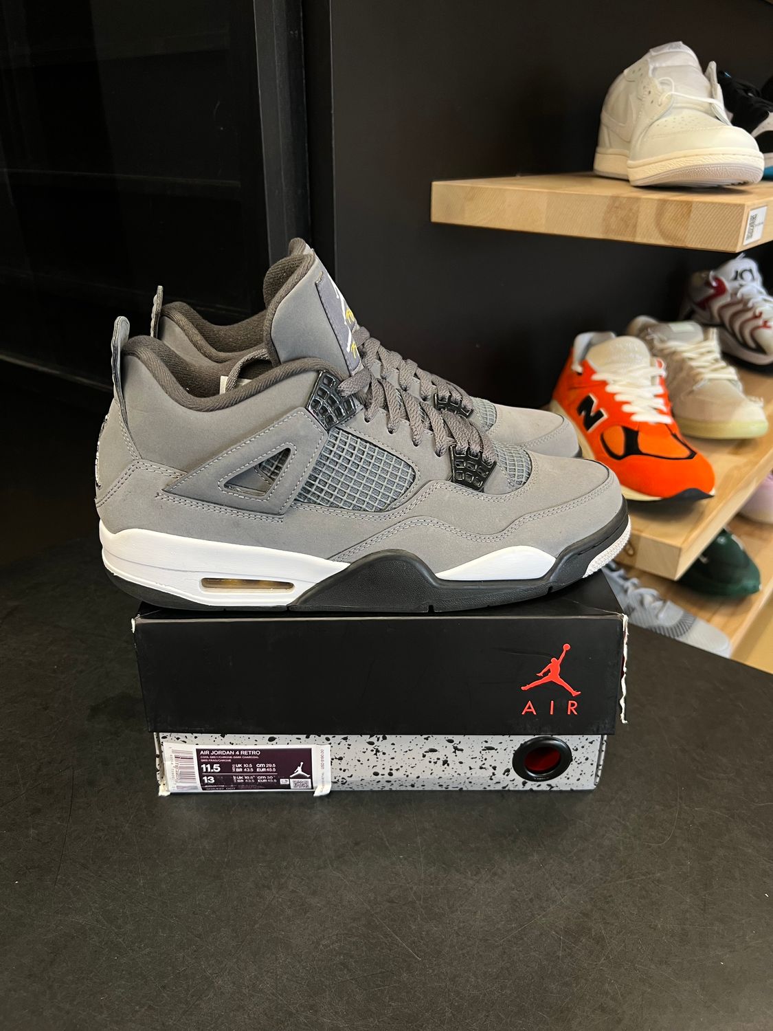 Jordan 4 Retro Cool Grey (2019) Size 11.5, PREOWNED*