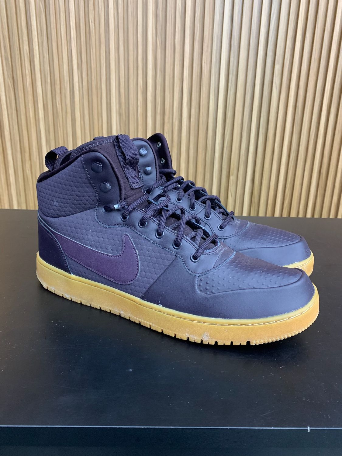Nike Ebernon Mid Winter Burgundy Gum Size 13, PREOWNED NO BOX