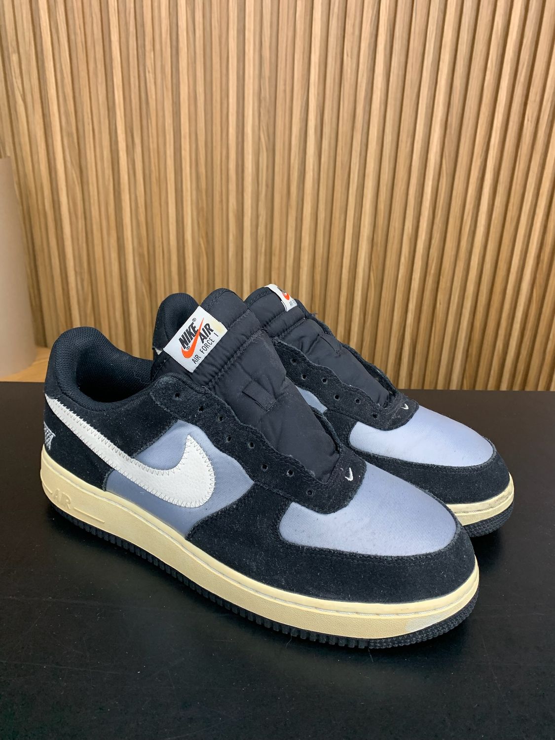 Nike Air Force 1 Low Buckets Size 12, PREOWNED NO BOX NO LACES