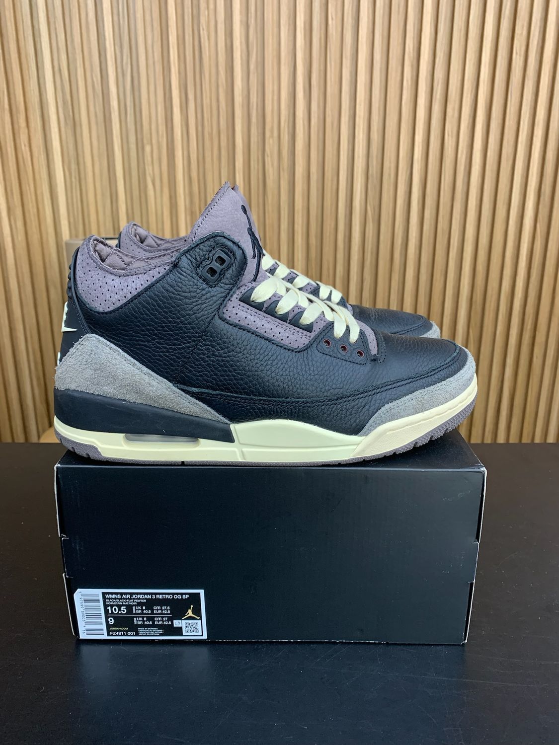 Jordan 3 Retro OG SP A Ma Maniére While You Were Sleeping (Women's) Size 10.5W, PREOWNED DAMAGED BOX