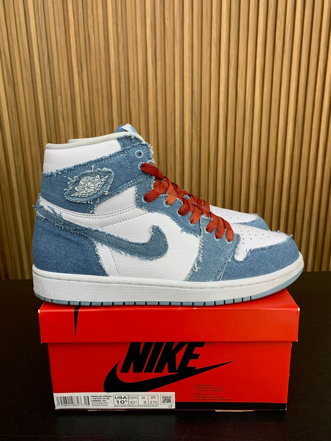 Jordan 1 Retro High OG Denim (Women's) Size 10.5W, PREOWNED