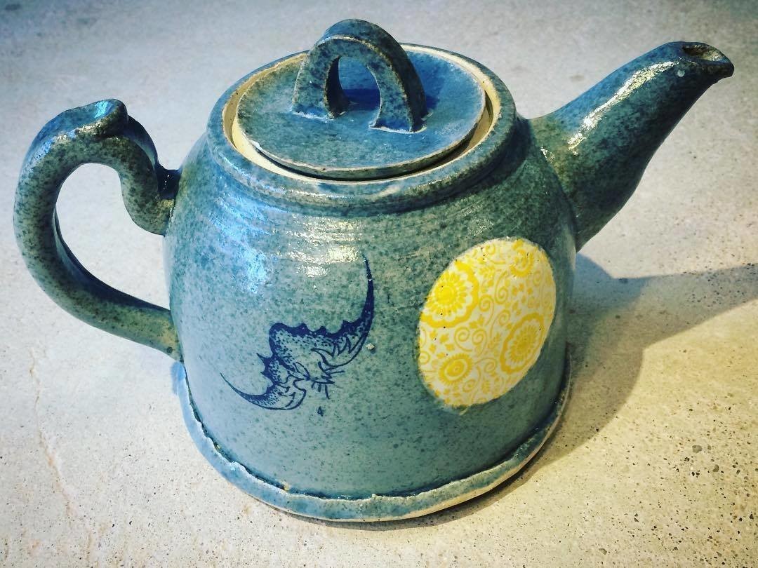 &quot;Bat and Moon Teapot&quot;--SOLD