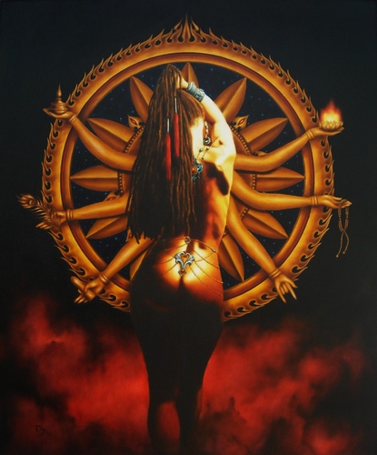 Tantrika-24x29 Matted/Framed/Remarqued Canvas Giclee