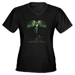 Women&#39;s V-Neck Dark T-Shirt