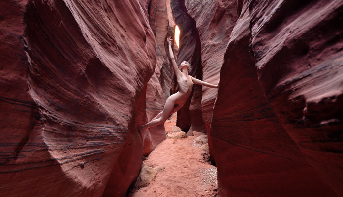 Brooke in Wirepass Canyon