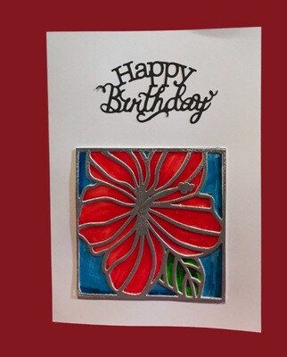 Hibiscus Birthday Card