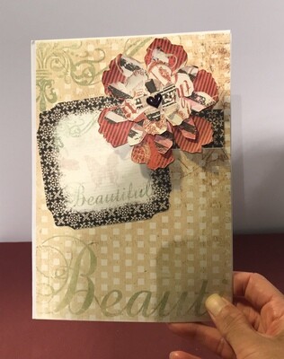 Handcrafted Floral Card