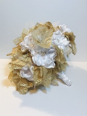 Large Bouquet, white and gold