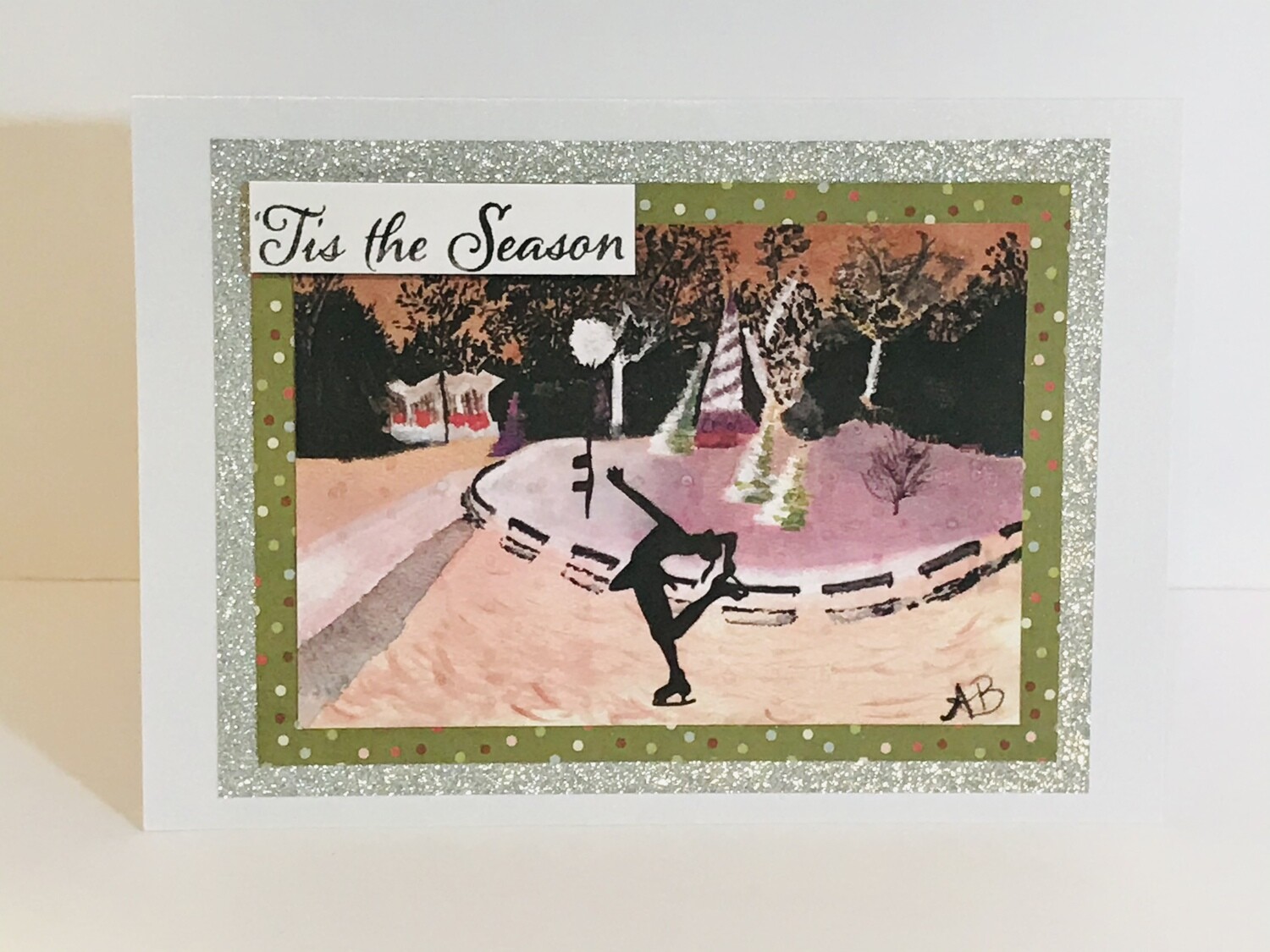 Winter Skater Scene Card
