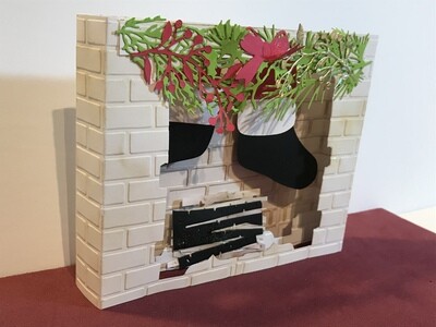 Christmas 3D Fireplace Card