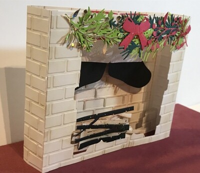 Christmas 3D Fireplace Card