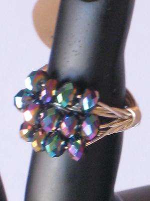 BEADED WIRE RING
