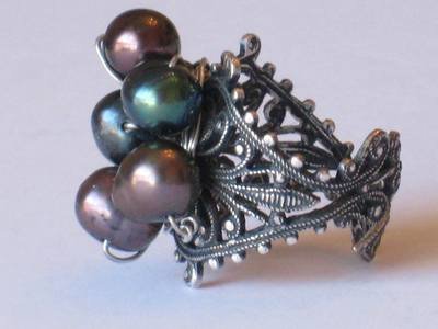 FRESHWATER FILIGREE RING