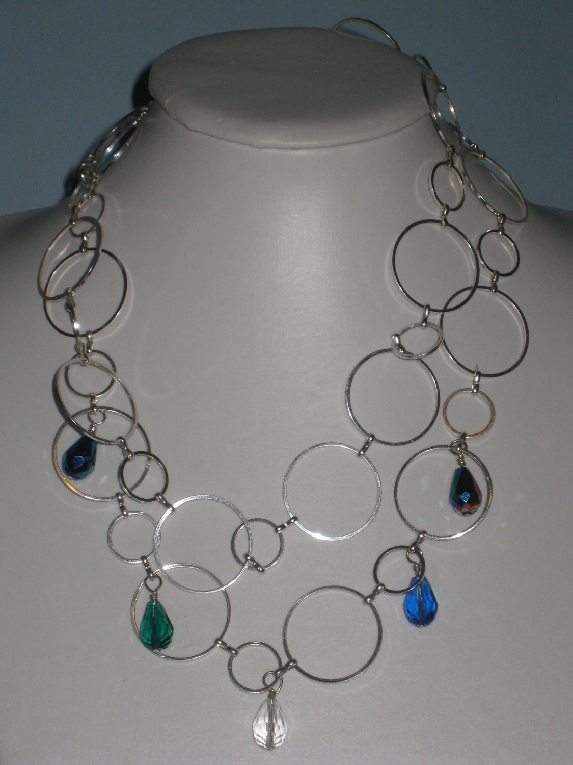 Circles and glass belt-necklace