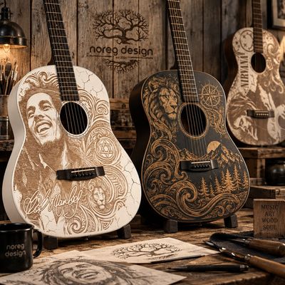 Gitar Design – Lasergravert Brukskunst