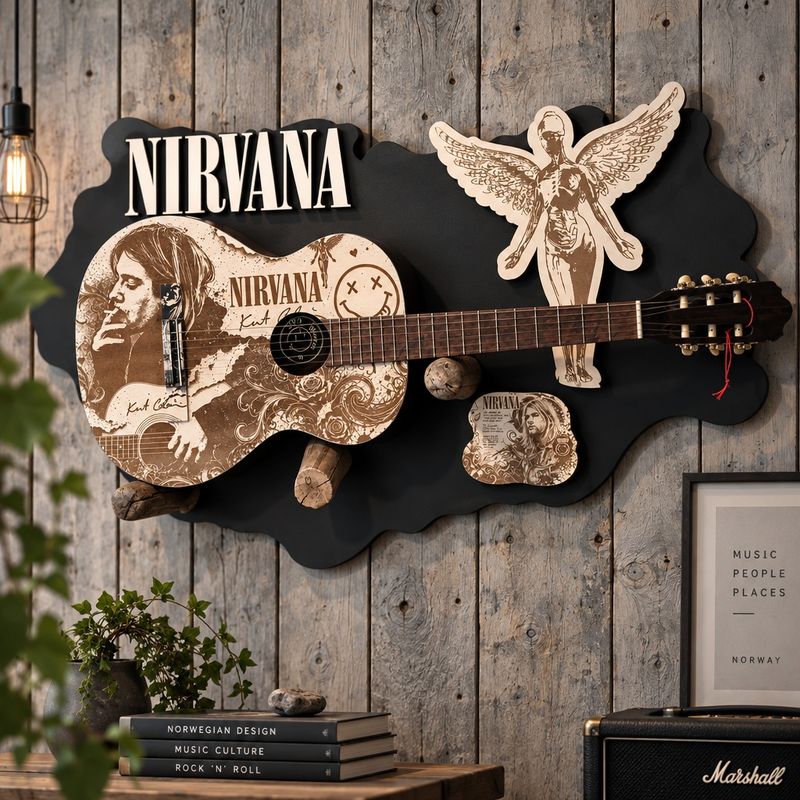 Wall of Rock – Skreddersydd Monumental Veggplate for Gitar