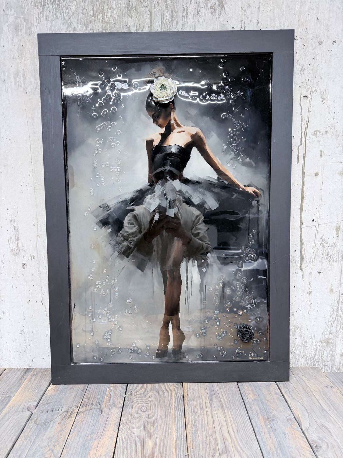 Den Sorte Svane – Eksklusivt Mixed Media Originalverk