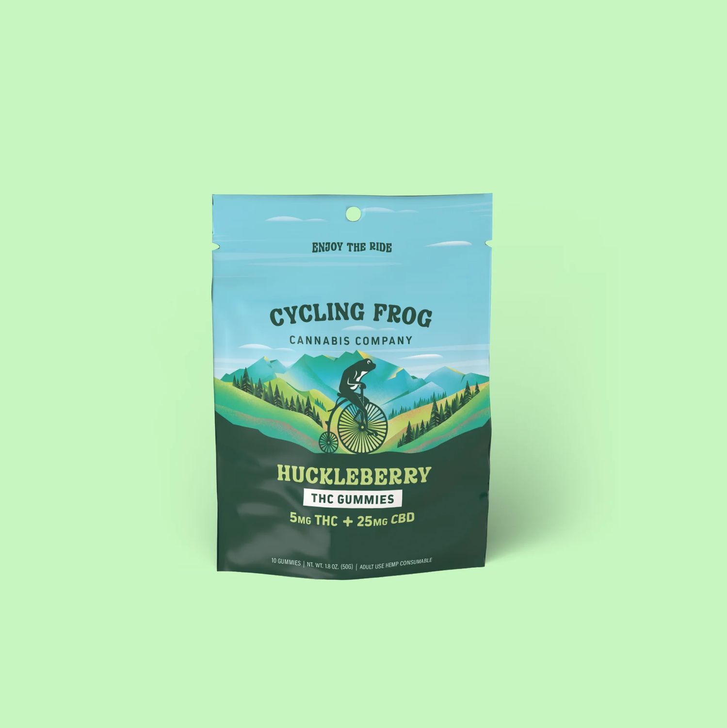 Cycling Frog 10 ct Gummies 5mg THC + 25mg CBD