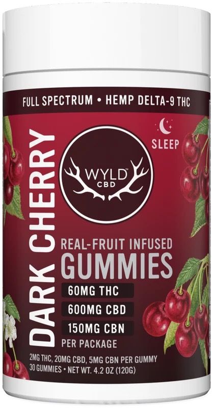 Wyld Dark Cherry Sleep Gummies CBD + CBN + THC