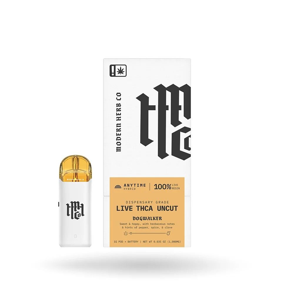 Starter Kit Live Uncut THCA Pod Kit - Modern Herb, Attribute: Dogwalker (Hybrid)