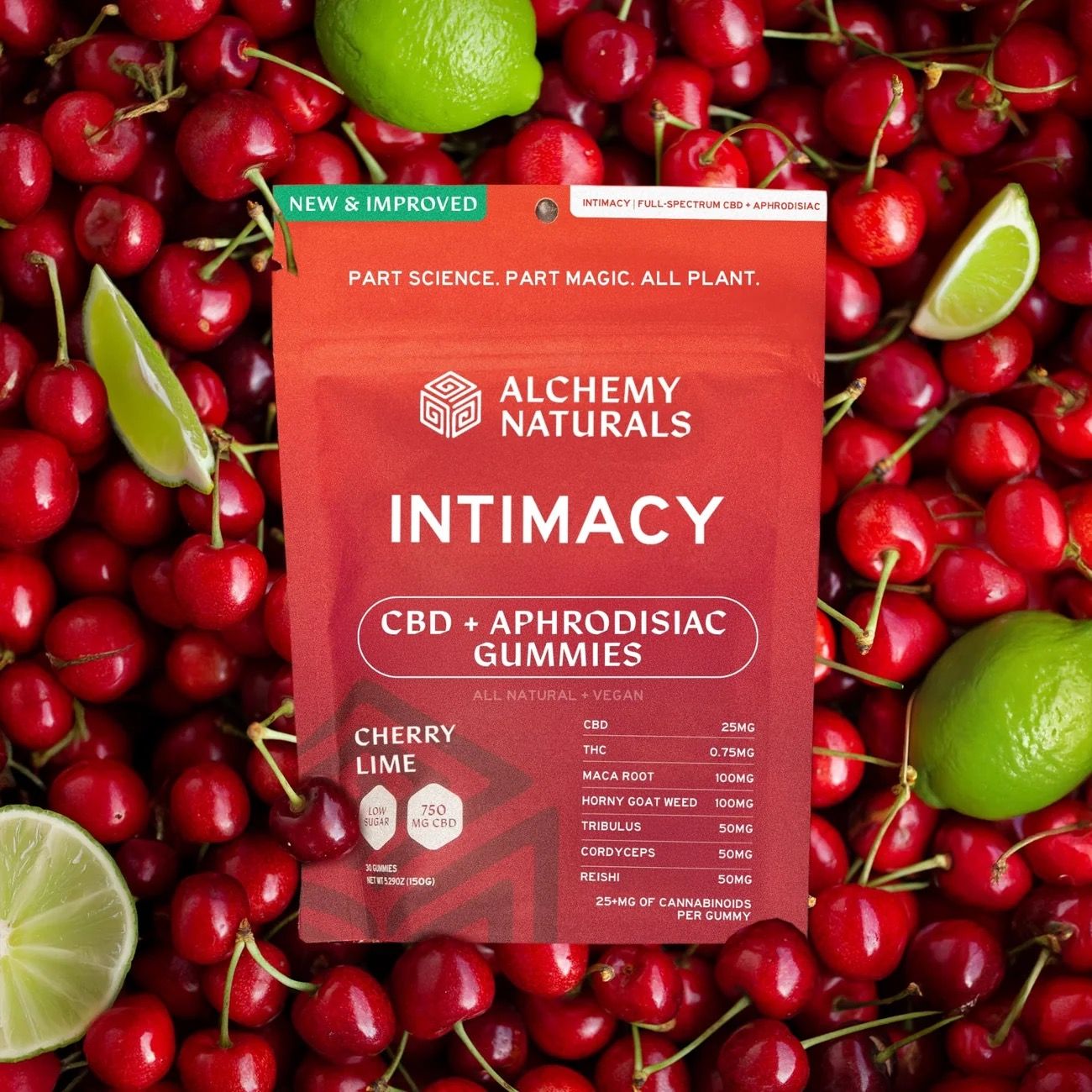 Intimacy CBD Gummies (Maca, Horny Goat Weed, Tribulus, Reishi & Cordyceps)