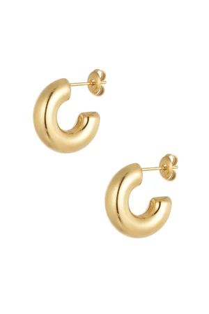 Earrings half moon Stainless steel - GOLD
