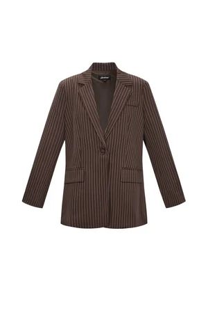 Women's Suit Elegant Stripes BROWN M