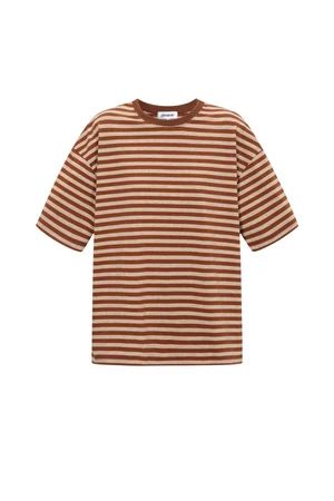 Striped Tee Brown - XL