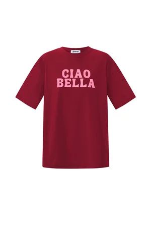T-Shirt Ciao Bella Rood - L