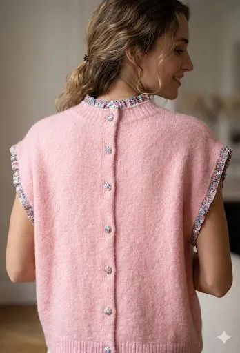 Gilet bloemenkraag - TU