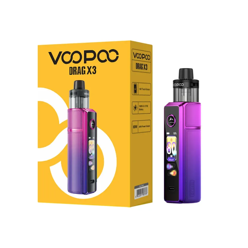 VooPoo Drag X3 Kit, Colour: Aurora Purple