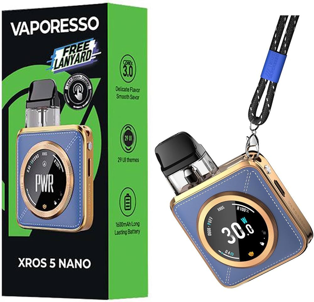 Vaporesso XROS 5 Nano Kit, Colour: Blue Leatherette